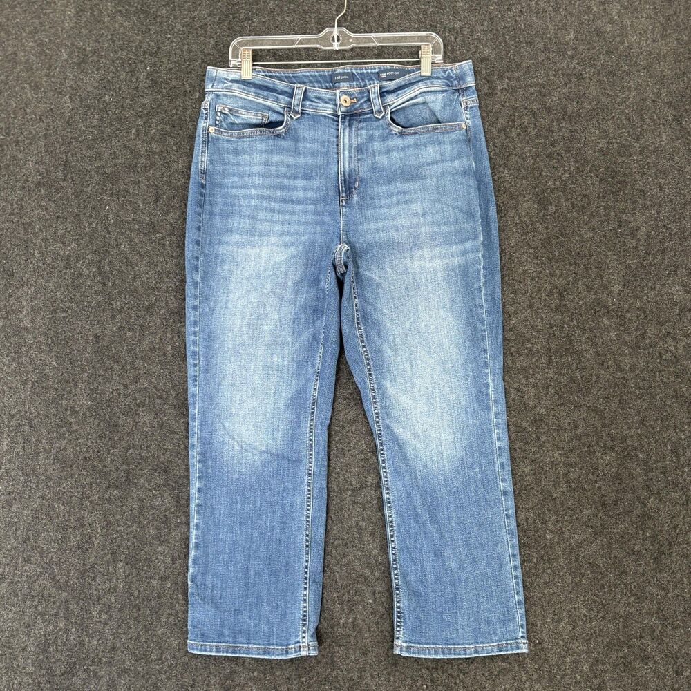 J Jill Demi Boot Cut Ankle Jeans Women's 16 Blue Stretch Denim Medium Wash